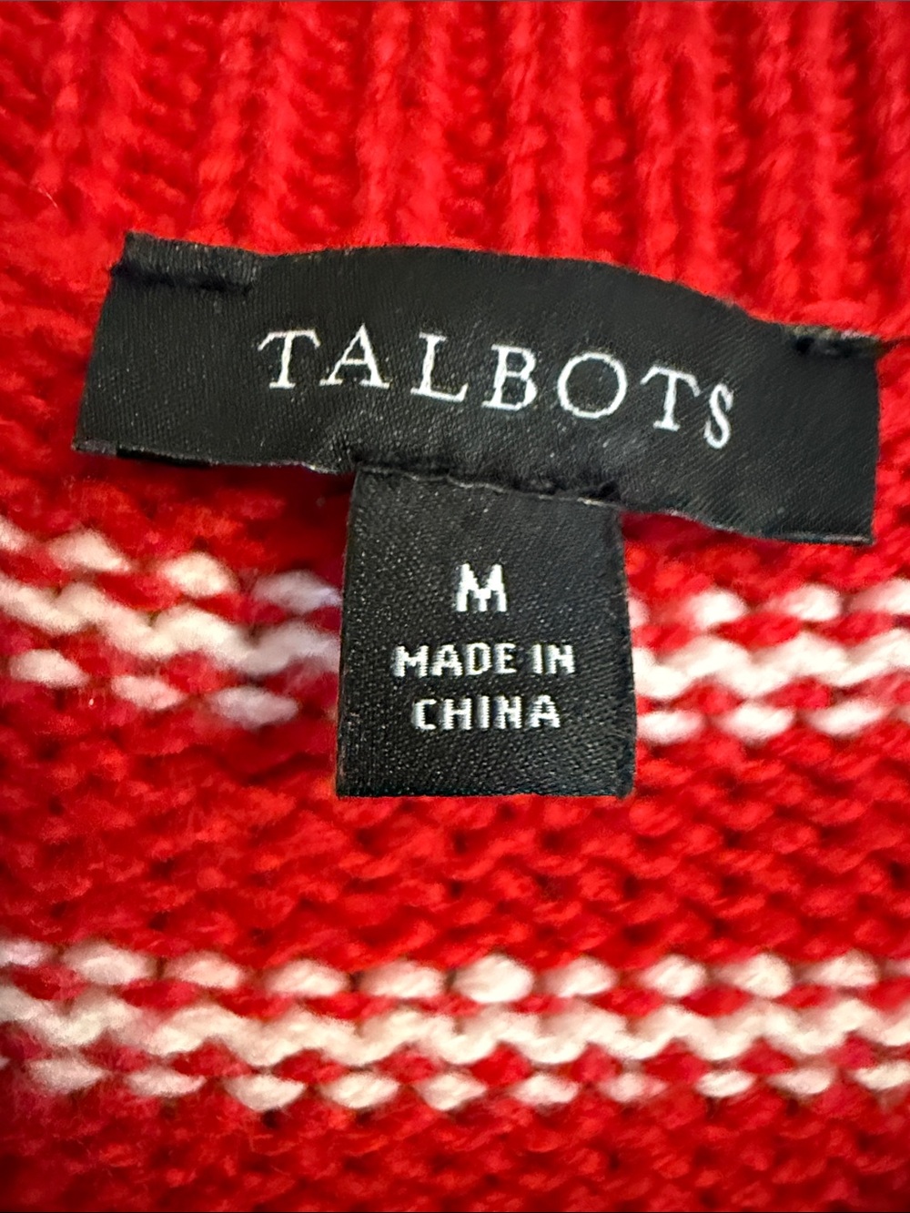 Talbots Red Holiday Dog-Pattern Cardigan Sweater - Picture 2 of 10